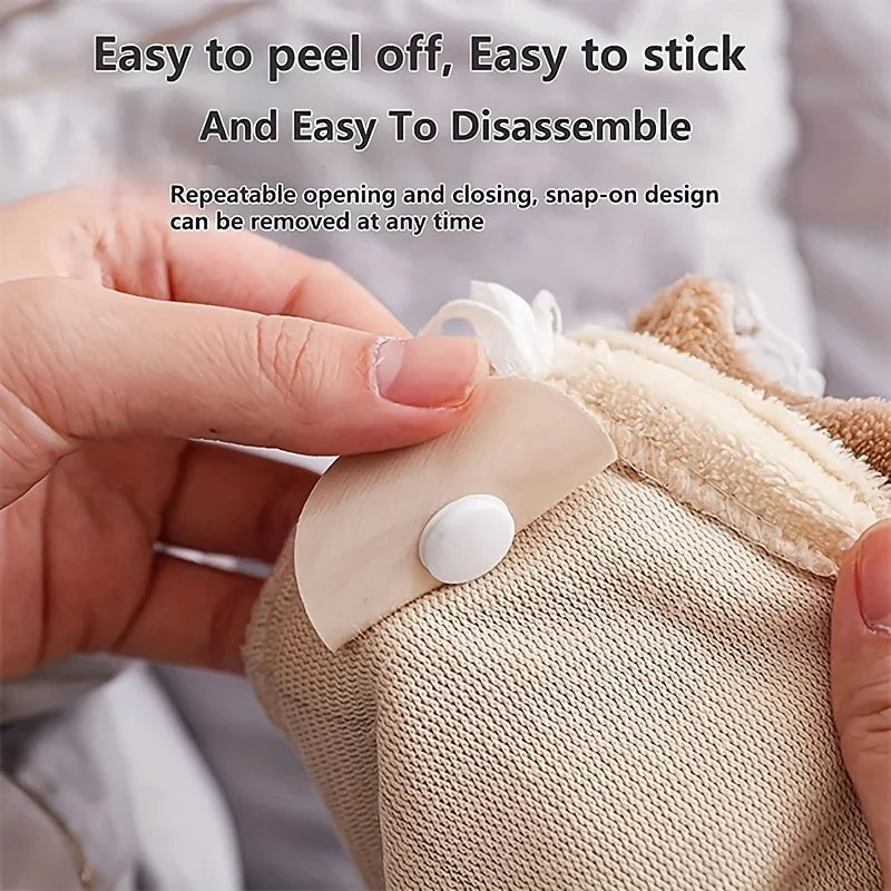 10/20 pairs of round non-ironing quilt snaps and pin clips to keep the quilt firmly positioned within the quilt cover. Qme