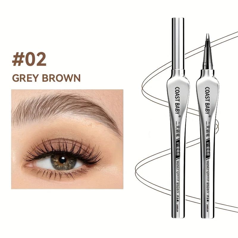 Waterproof 2 Forks Tip Microblading Eyebrow Pen COAST BABY Natural Qme B2-10-02