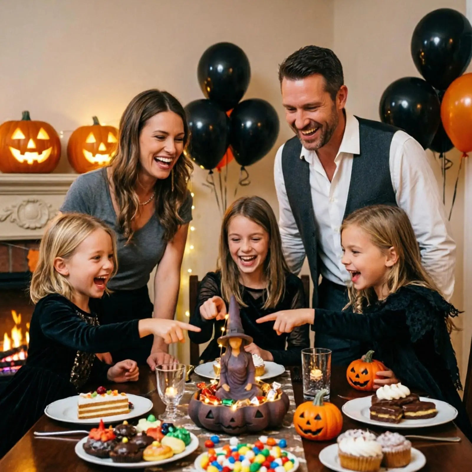 Halloween Candy Bowl Witch Pumpkin Seasonal Tabletop Decor Festive Qme