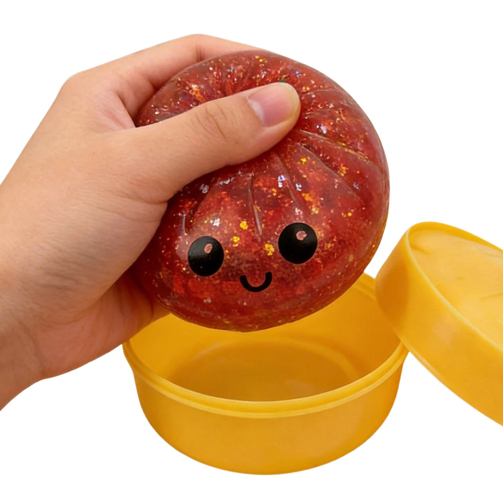 New 43 Styles Glitter Dumpling Glitter Dumpling Squishy with Box Dumplings Sensory Squeeze Toy for Stress Relief Anti-Anxiety Qme
