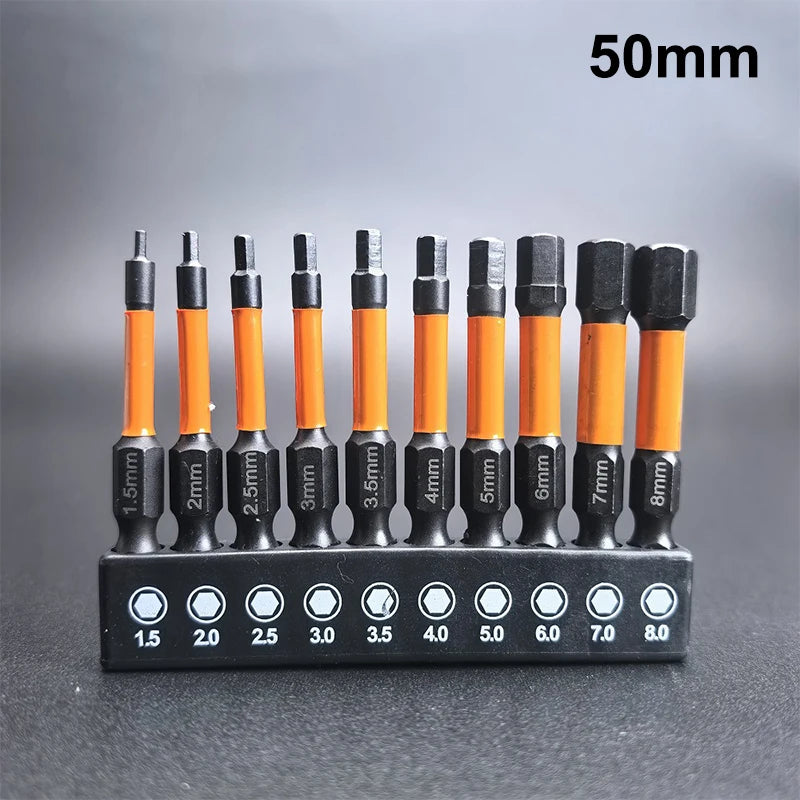 21/10PCS Star Impact Drill Bit Set S2 Steel Hex Head Shank Magnetic Screwdriver Driver Bits Holder Wrench Electric Drill Tools Qme A1