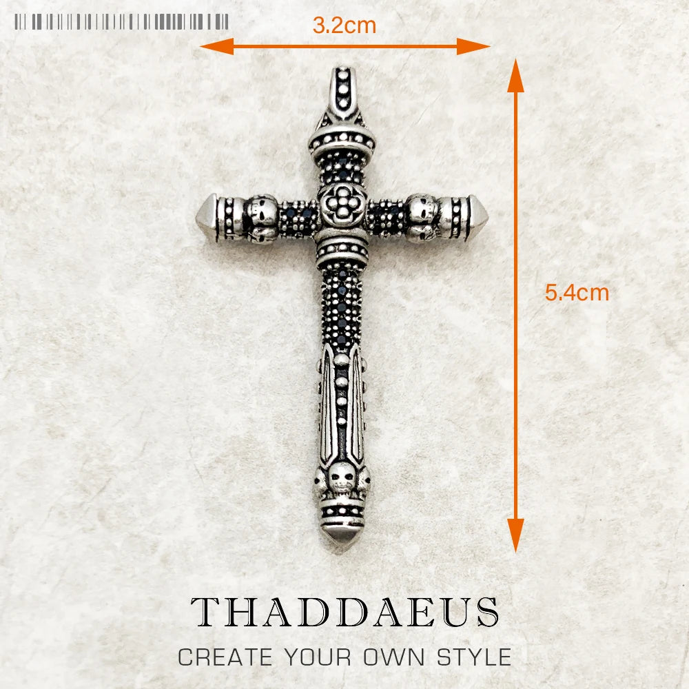 Pendant Majestic Cross & Crown Jewelry Europe 925 Sterling Silver Symbolism Promises Shield And Certaint Gift For Woman Men Qme 7