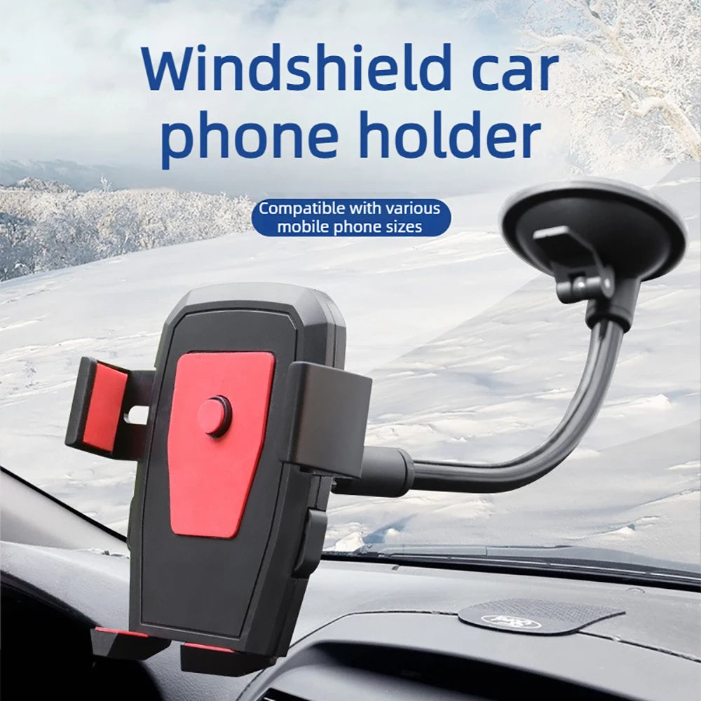 1Pc 360 Degree Universal Rotation Sucker Flexible Long Arm Car Mount Mobile Phone Car Holder Windshield Phone Bracket Car Holder Qme