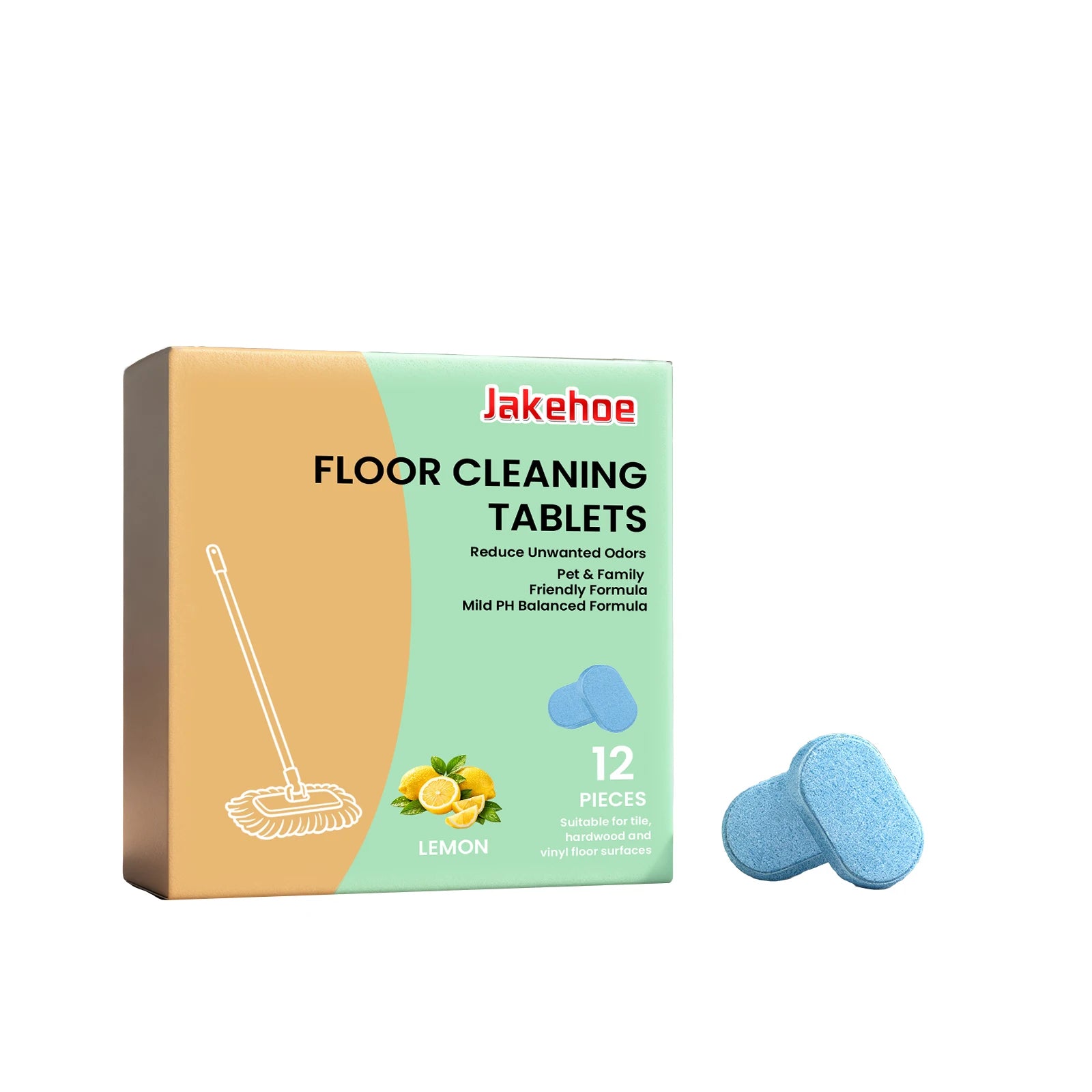 Floor Cleaning Tablet Removing Floor Stains Eliminate Odors Polishing Restore Shine Freshing Lemon Fragrant Daily Floor Cleaner Qme A
