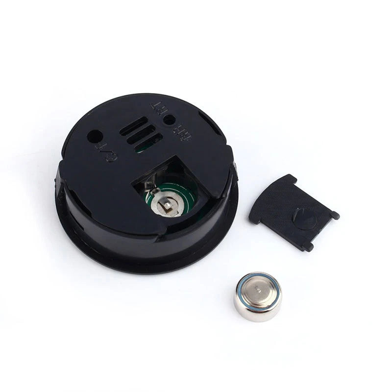 70 C Mini LCD Digital Thermometer Hygrometer Round Temperature Qme