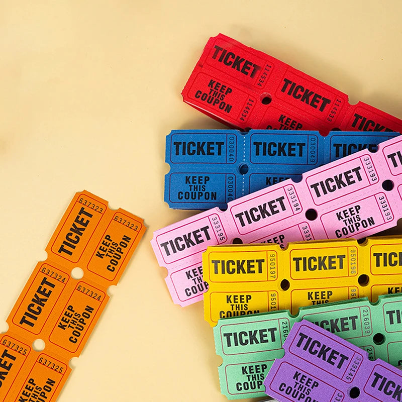Event Essentials 100 Raffle Tickets Classroom Lottery Drink Fests Qme