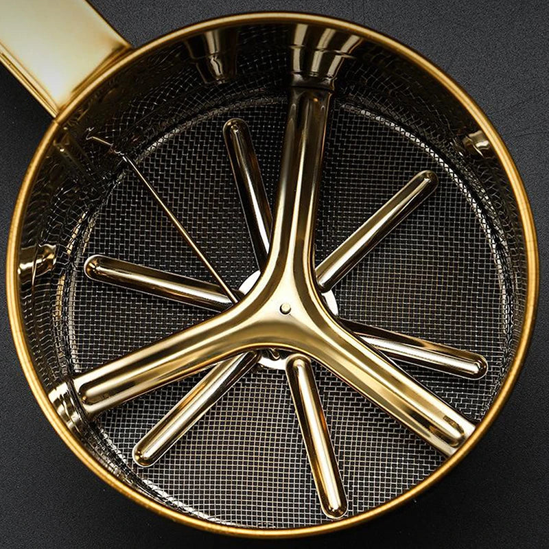 Stainless Steel Icing Sugar Filter Cup Strainer Semi-automatic Fine Qme
