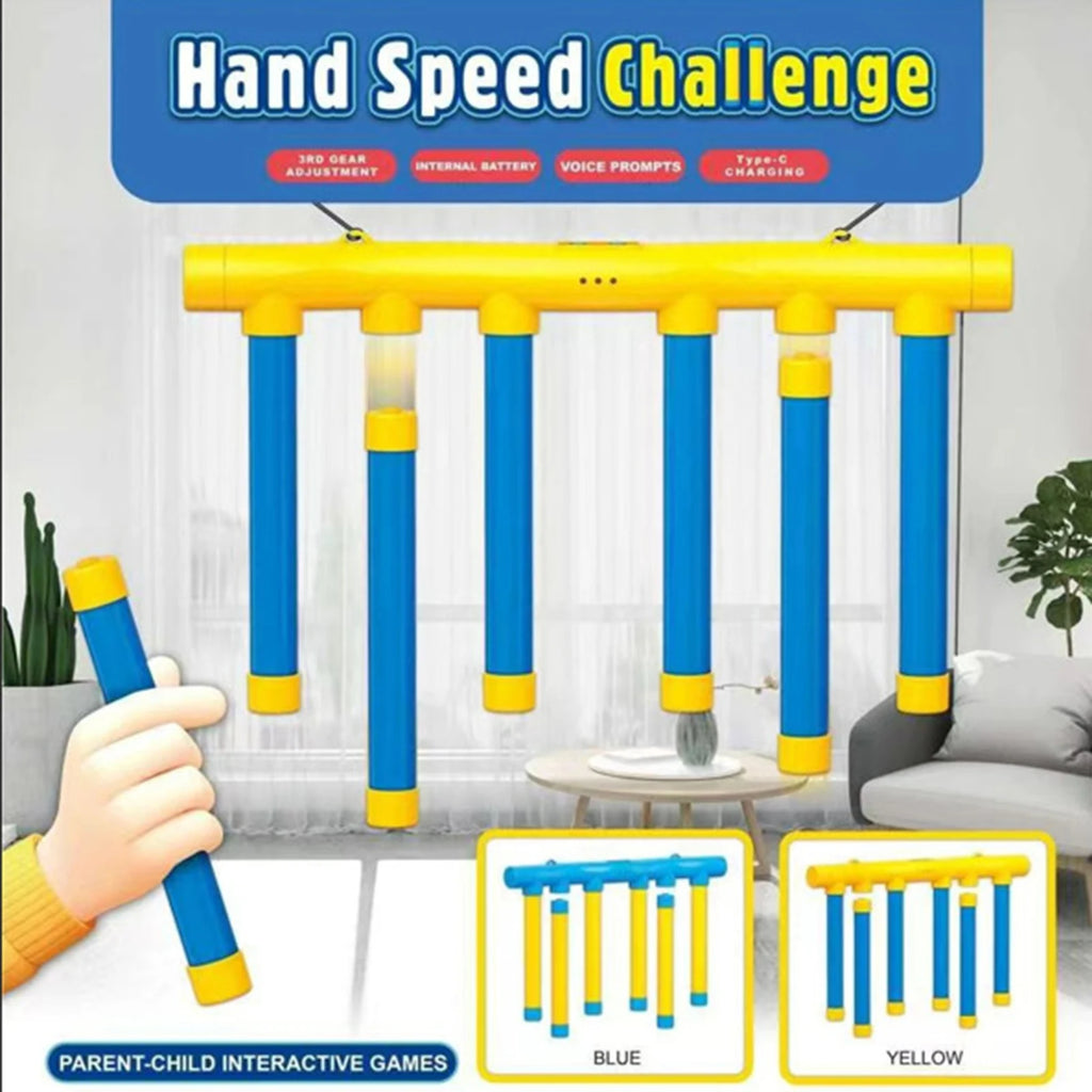 Reflex Challenge Game Drop the Stick Game Interactive Hand Eye Coordination Training Toy Educational Activity 3 Adjustable speed Qme