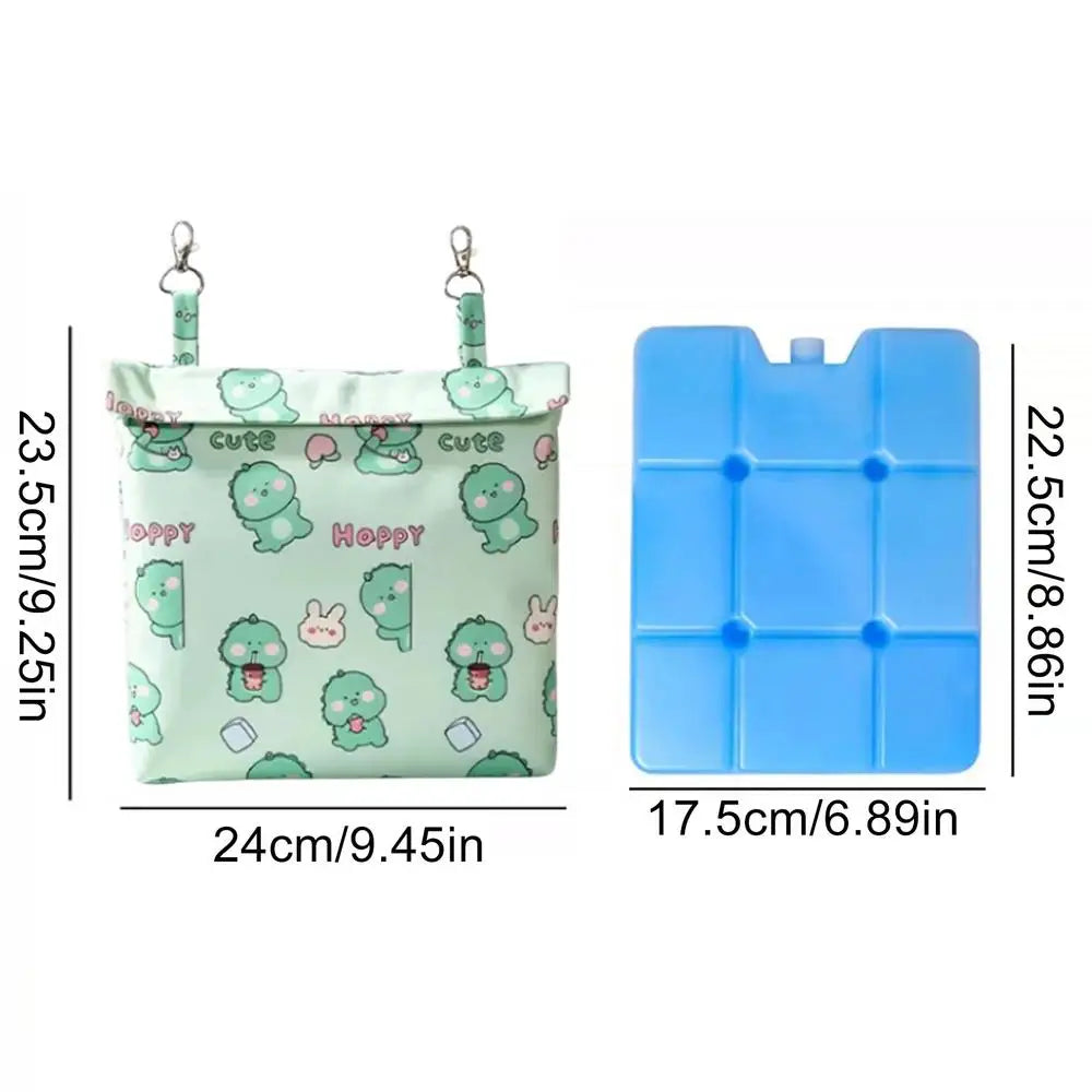 Hamster Cage Ice Pack Hot Weather Bunny Cage Cool Down Pouch Hedgehog Nest Ice Pack For Pet Parents Trainers Animal Lovers Qme green China Mainland