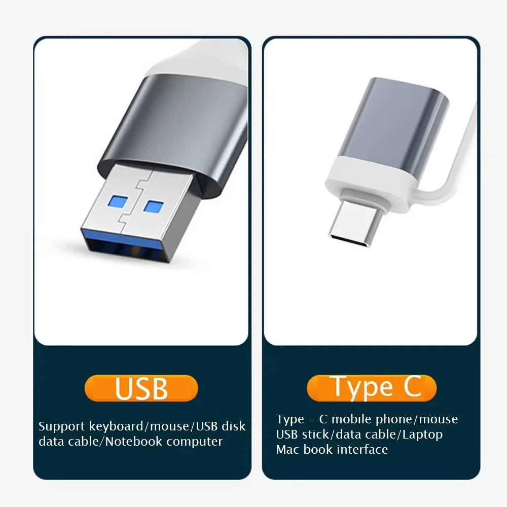 Type C USB HUB Dock USB 3.0 2.0 Hub 4 porte Multi Splitter Multi-port USB Splitter Expander for PC Computer USB Type C Adapter Qme