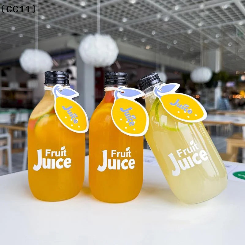 Plastic Juice Bottles Caps Long-lasting Spill-proof Clear Milk More Qme