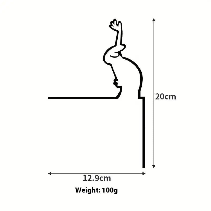 Hang Installation Line Figure Modern Metal Poster Living Room Bedroom Qme A4