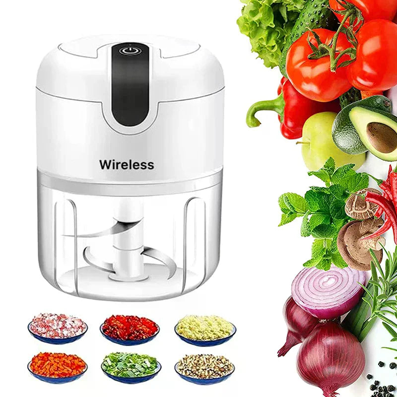 Electric Mini Garlic Chopper,Food Processor,Portable Cordless Garlic Mincer Masher,Meat Grinder Qme