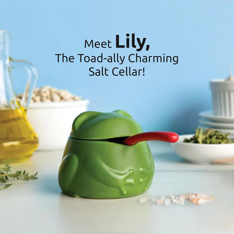 Best-selling Frog Salt Containers Seasoning Jars Kitchen Decor Qme