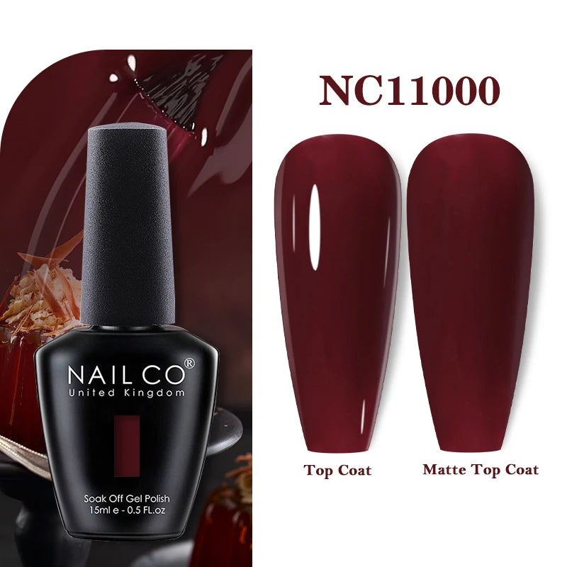 NAILCO Rubber Base Gel Polish Milky Pink Jelly White Beige 6Colors