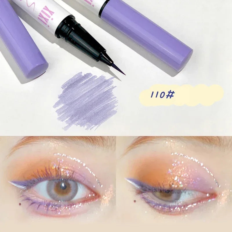 Waterproof Eyeliner Pencils Professional Fast Dry Smooth Eyes Brown Black Color Pigments Liquid Eye Liner Pen Make Up Tools Qme 110