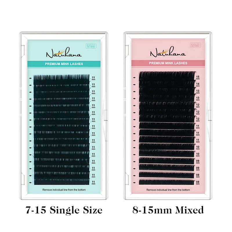 NATUHANA Korea PBT 16Rows B C D Curl Eyelash Extension False Qme