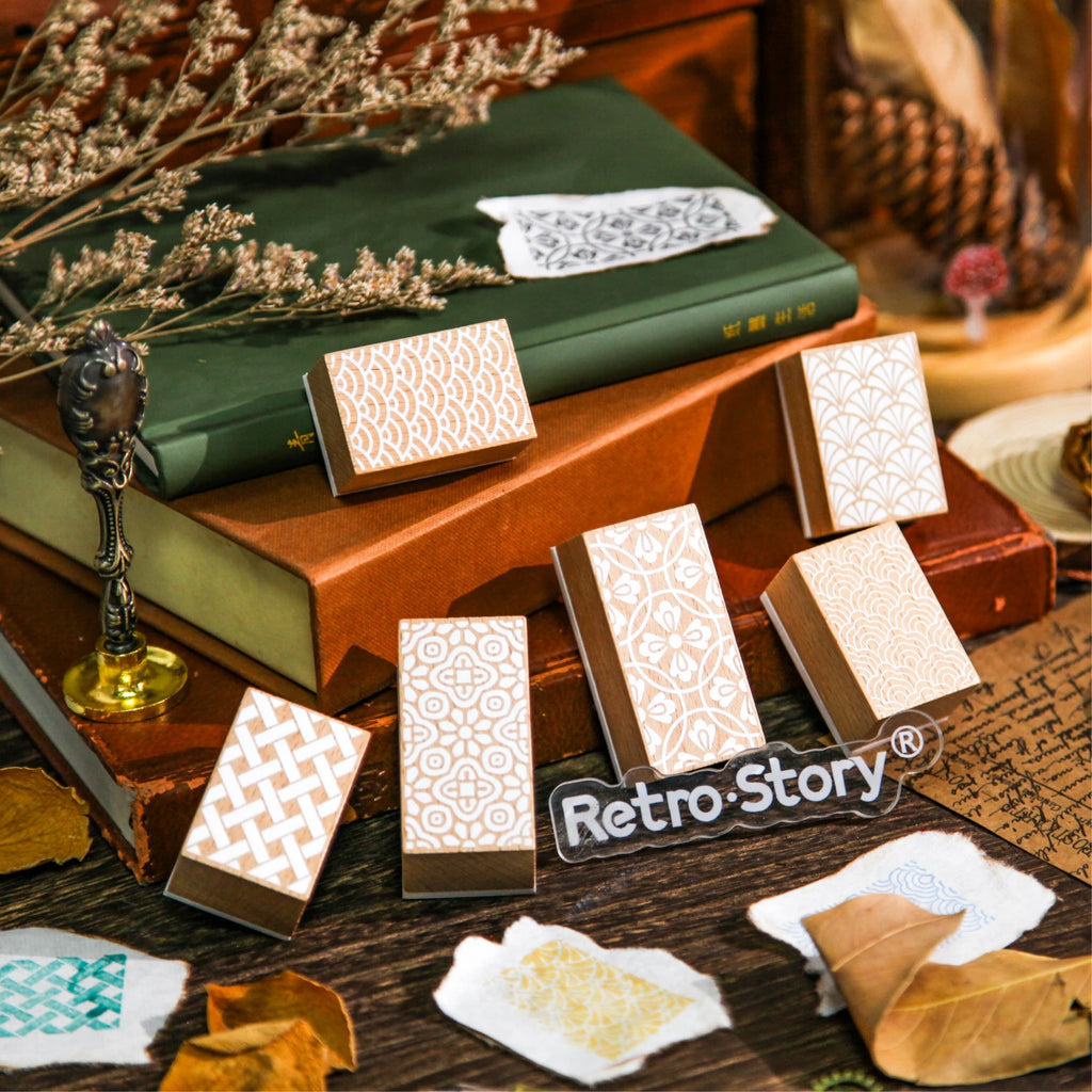 Vintage Wooden Rubber Stamp Bottle Shape Flower Printed DIY Scrapbooking Albums Stamp Stationery Handbook Creative Seal Planner Qme