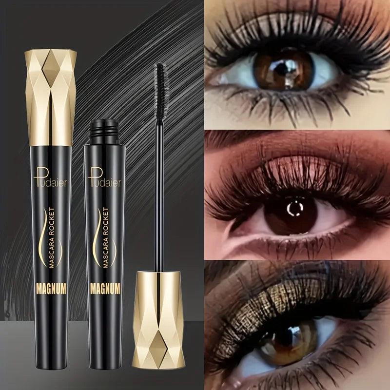 Pudaier Fiber Lash Mascara Waterproof Smudge-proof Long-lasting Black Qme