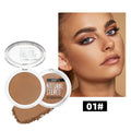 QIBEST Cream Contour Palette Dark Bronzing Powder Charlotte Makeup For Face Highlighter Bronzer Long-Lasting Concealer Cosmetics Qme 01
