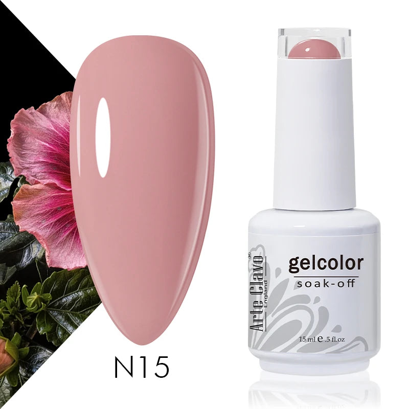 Arte Clavo Solid Gel Nail Polish Rainbow Summer Varnish Soak Off