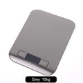 Digital Kitchen Scale LED Display Stainless Steel Panel Electronic Qme 10kg grey
