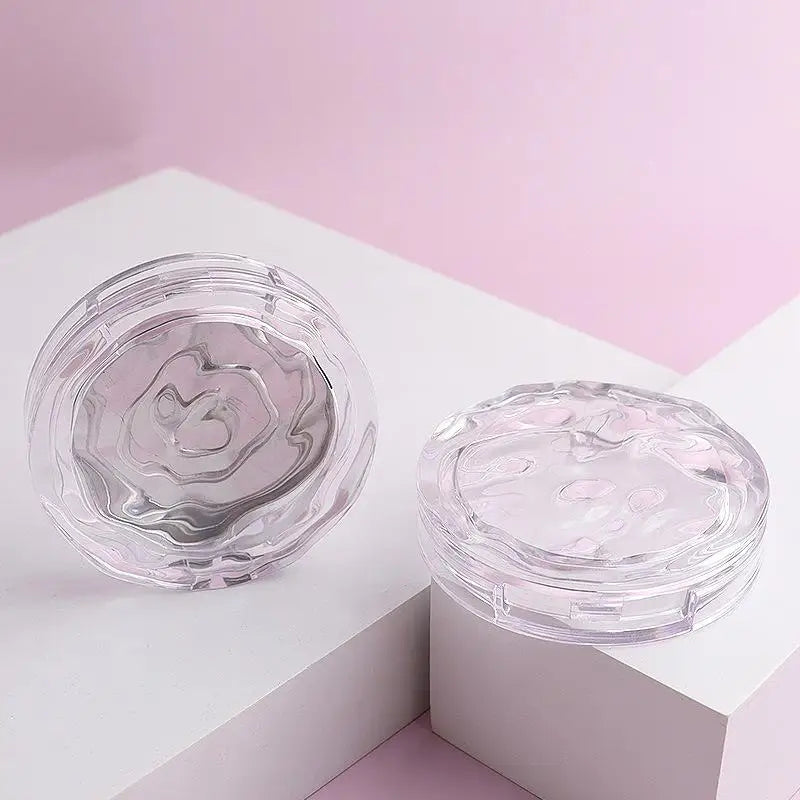 Innovative Clear Wavy Blush Box Seamless Makeup Organization Powder Qme