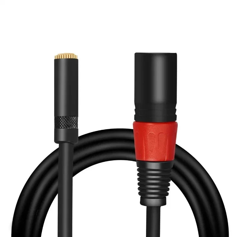 0.2m XLR 3 Pin Male Plug To 3.5mm TRS 1/8inch Female Stereo Audio Adapter Microphone Extension Cable Wire Qme