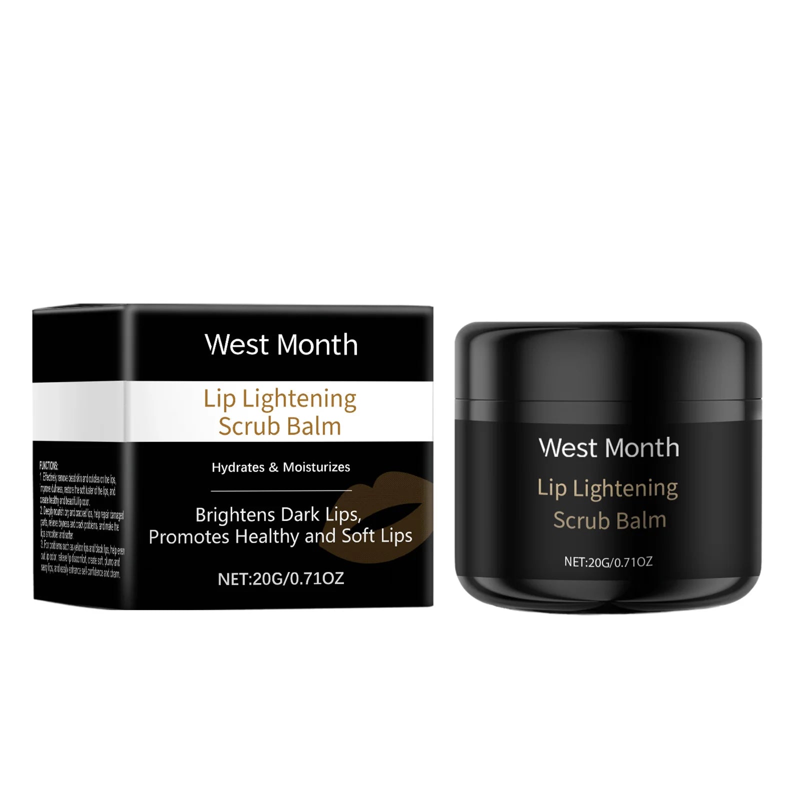 Lip Scrub Exfoliator Hyaluronic Acid Moisturizing Dead Skin Removal Fade Lip Lines Reduce Melanin Nourishing Chapped Lip Care Qme 20g Boxed