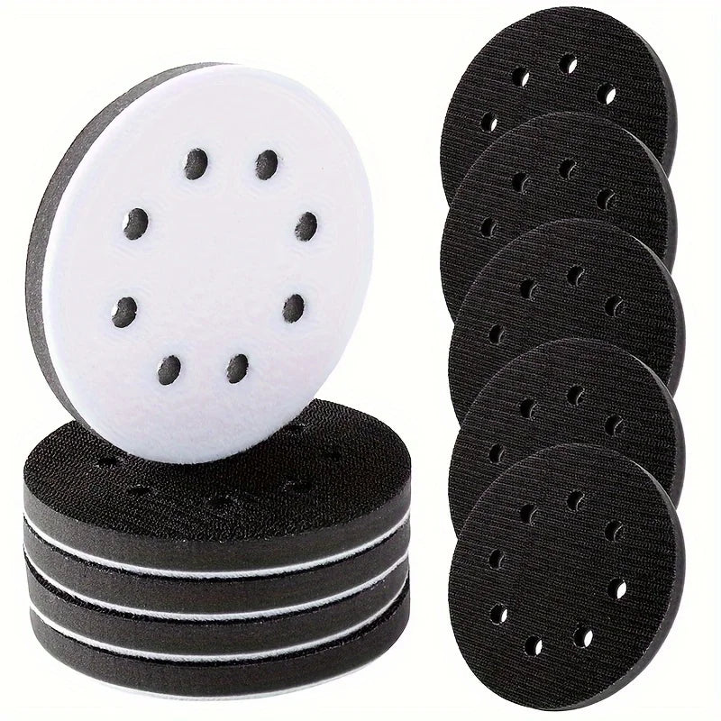1/2/5 Soft Density Interface Pads 5 8 Hook & Loop Sponge Pads - Suitable for Track Sander, Automotive Woodworking Polishing Qme