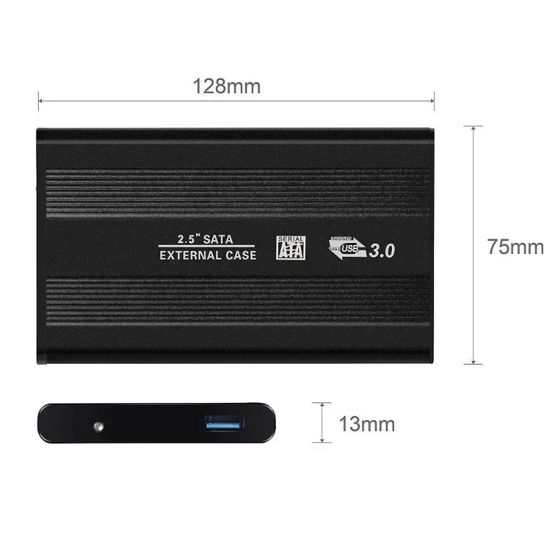 1pcs Aluminum 2.5 Inch SATA III to USB 3.0 5Gbps External HDD Enclosure Hard Drive Case SSD Box Support Hot Plug For Windows Qme