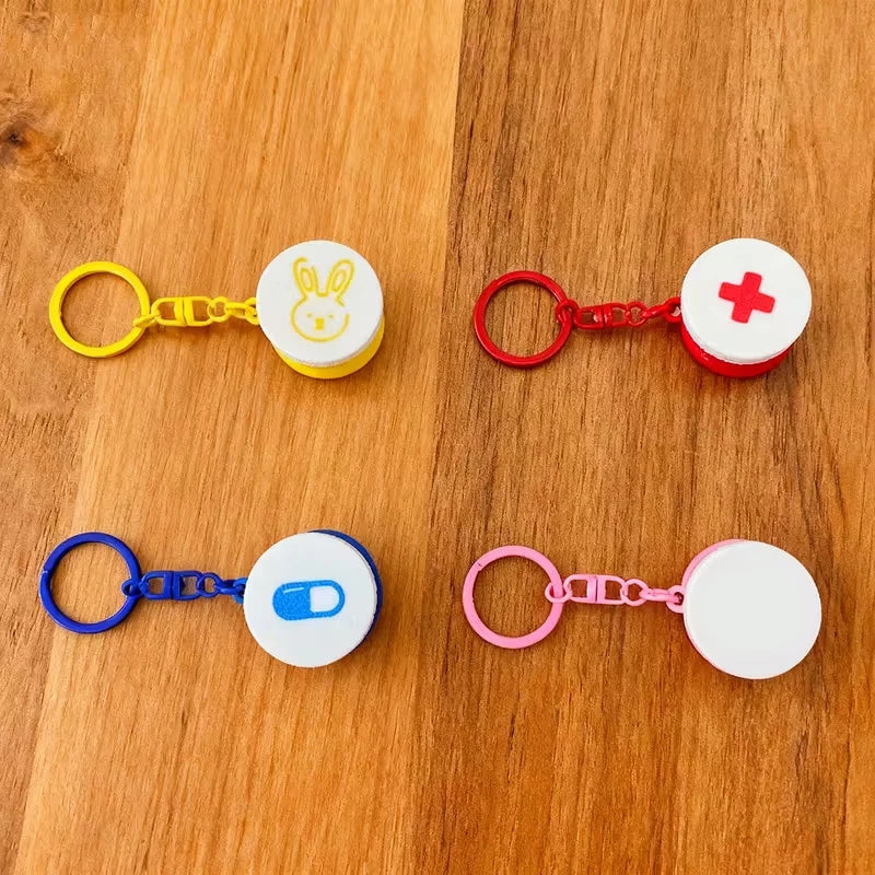 Plastic Medicine Case Pill Holder Daily Use Emergencies Mini Sliding Qme