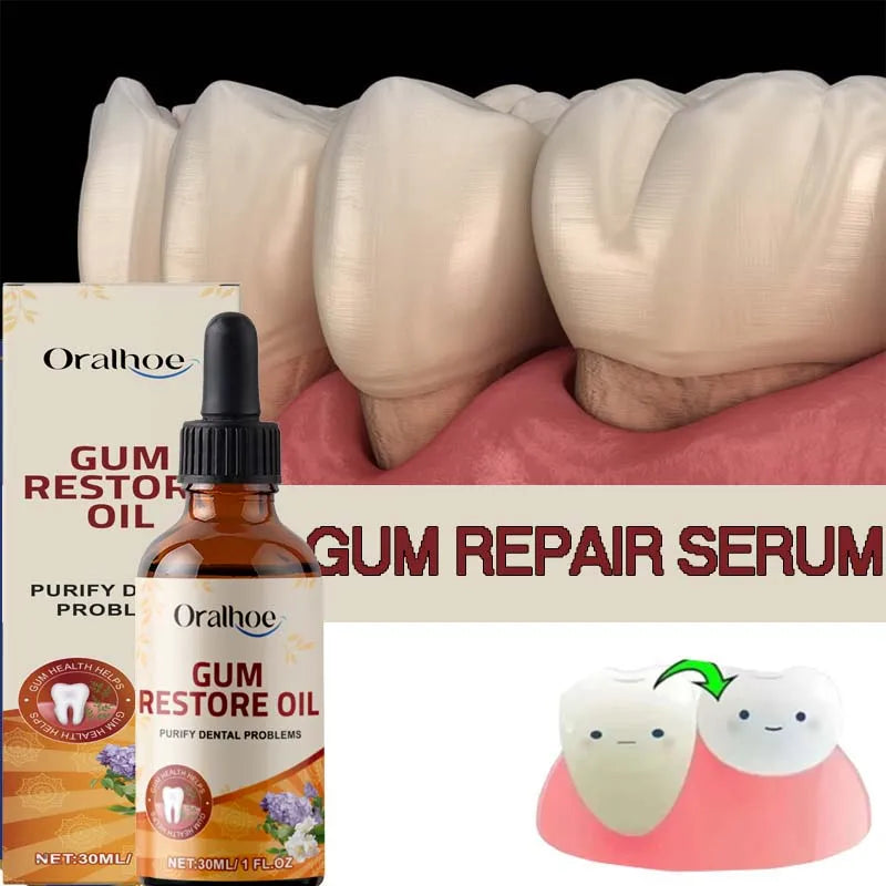 Fast Gum Repair Drops 7 Days Relieve Bleeding Sensitive Gums Soothe Inflammation Repair Gum Line Whiten Teeth Natural Oral Care Qme