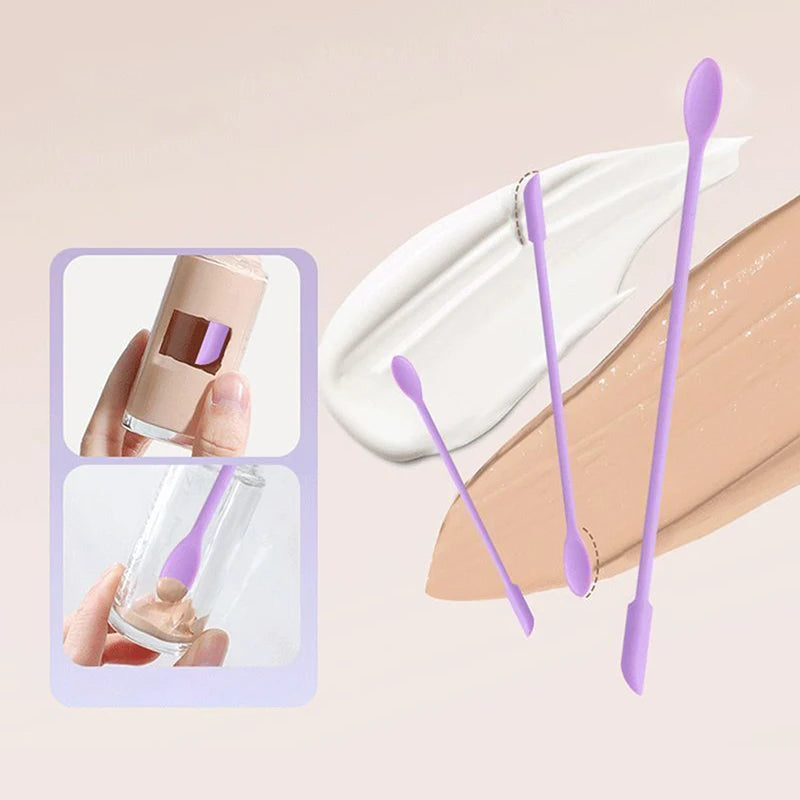 Makeup Tool Silicone Spatula Double-headed Scraper Cosmetic Jam Cream Qme