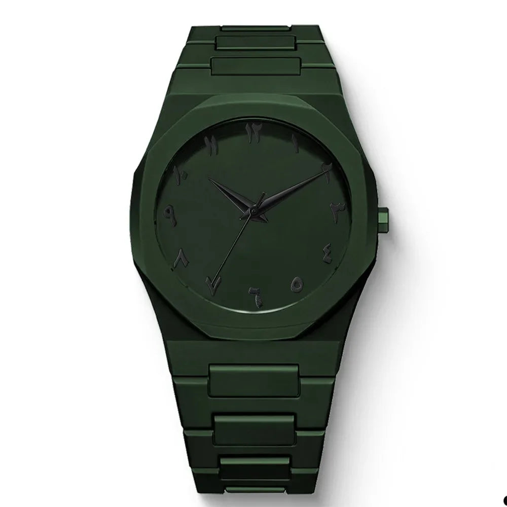 2026 2026 Spring New Men's Watch Light Luxury, niche luxury, minimalist fashion, quartz watch with black large dial Qme