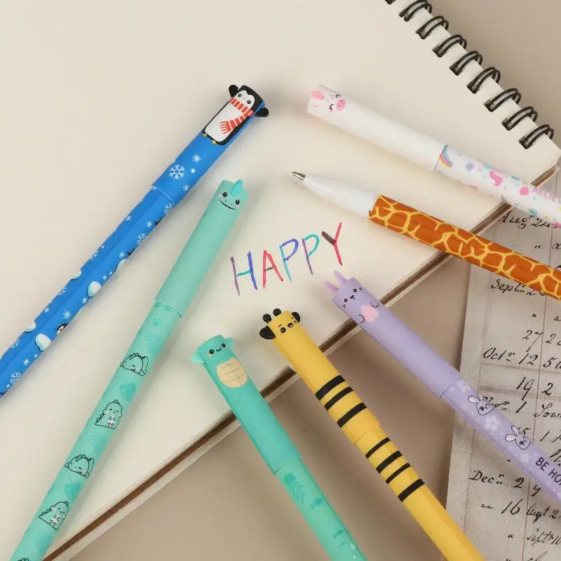 Pen Bee Rabbit Giraffe Colored Core Neutral Cartoon Animals Erasable Qme