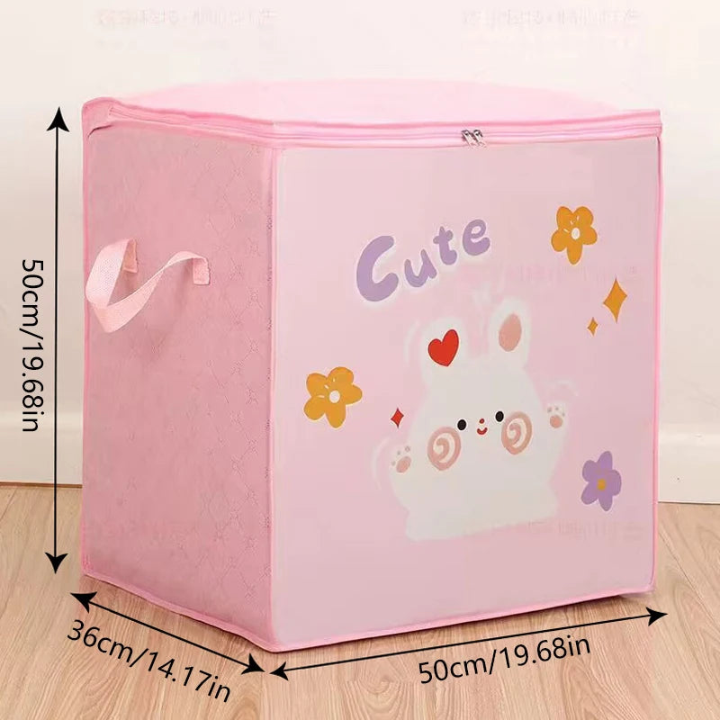 Cube Folding Toys Storage Box Kids Toys Organizer Box Felt Cloth Fabric Storage Basket For Cartoon Animal Nursery Toy Bins Qme style 5