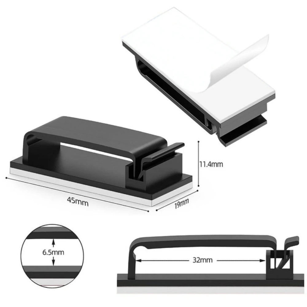 Self-adhesive Cable Organizer Cable Clamp Clips Holder Clamp Management Car USB Data Cable Decorative Cord Winder Manager Qme