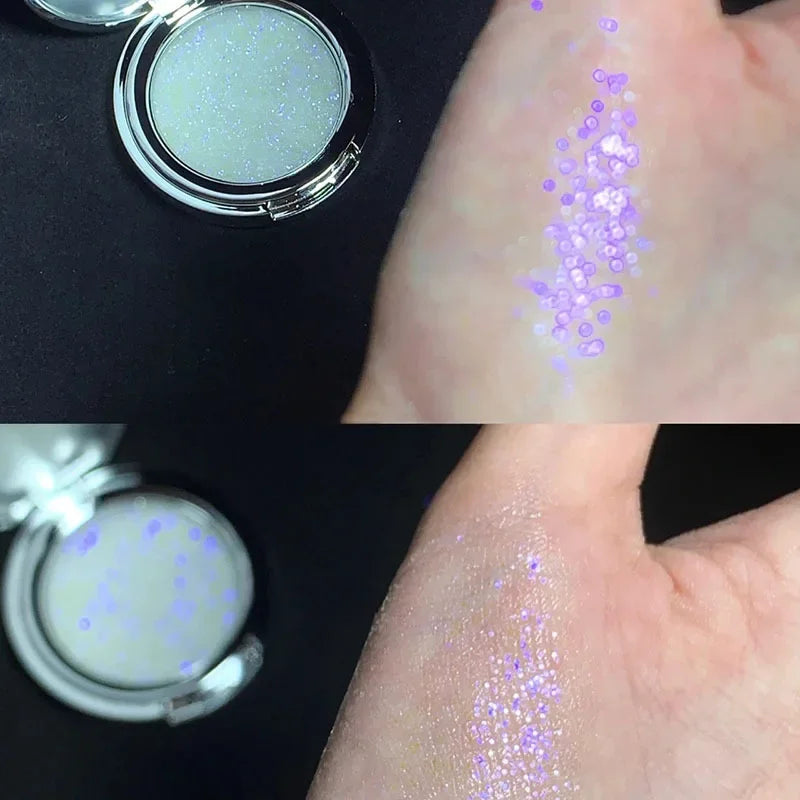 Monochrome Highlighter Palette Polarized Glitter Eye Shadow Powder Makeup Face Body Shimmer Shine High Light Iluminador Cosmetic Qme