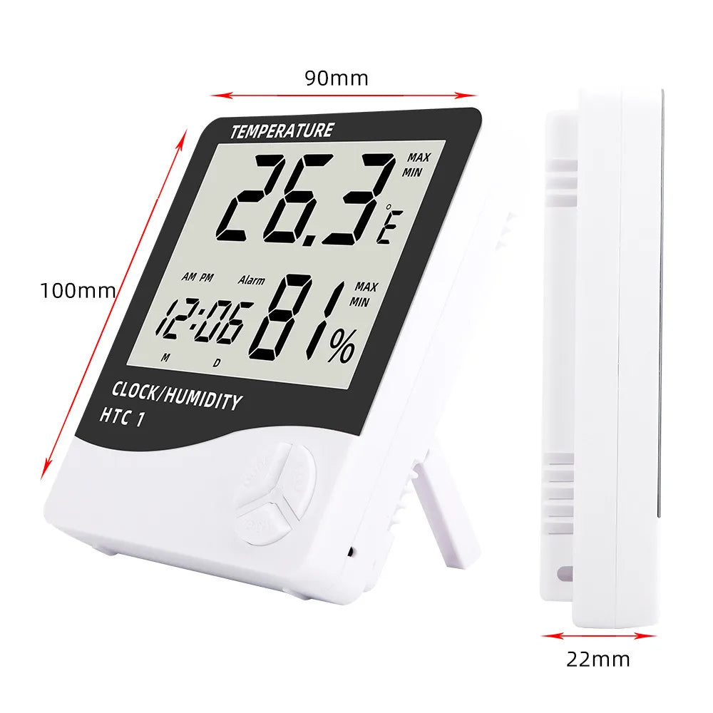 HTC-1 HTC-2 LCD Electronic Digital Temperature Humidity Meter Home Qme