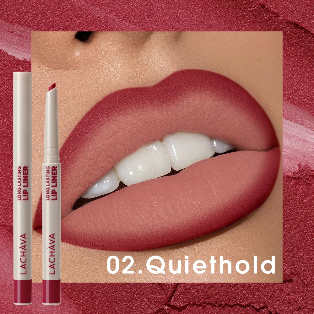 Matte Lip Liner Pen Long-lasting Water Sweat Resistant Twisted Design Qme 02