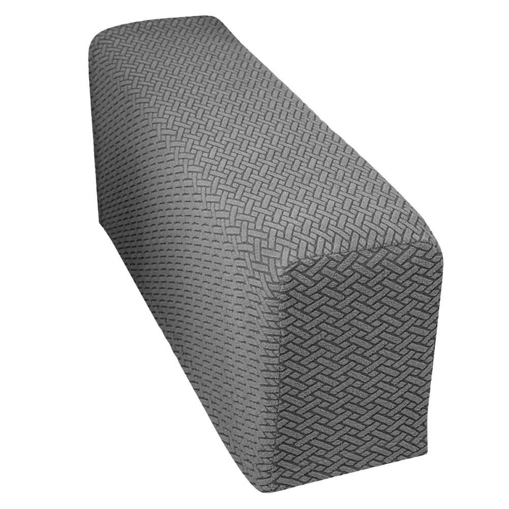 Couch Arm Covers Washable Armchair Slipcovers Checkered Pattern Armrests Chair Covers Suitable for Chairs and Sofas Qme gray