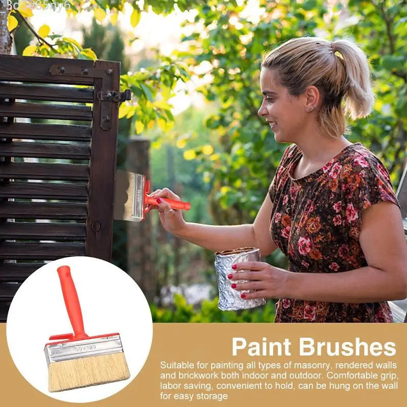 Smooth Flat Head Paint Brush Painting Walls Labor Saving Hand Tools Qme