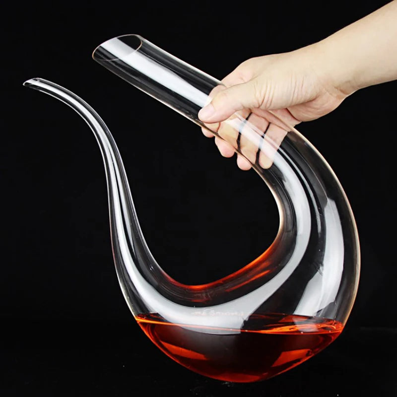 Crystal U-shaped Wine Decanter Box Swan Creative Separator Qme