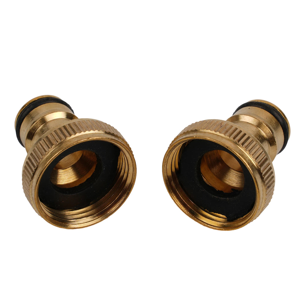 Brass Garden Faucet Hose Tap Water Adapter Connector Fitting 3/4" To 1/2" INCH For 3/4" To 1/2" Faucet Connected With Water Hose Qme