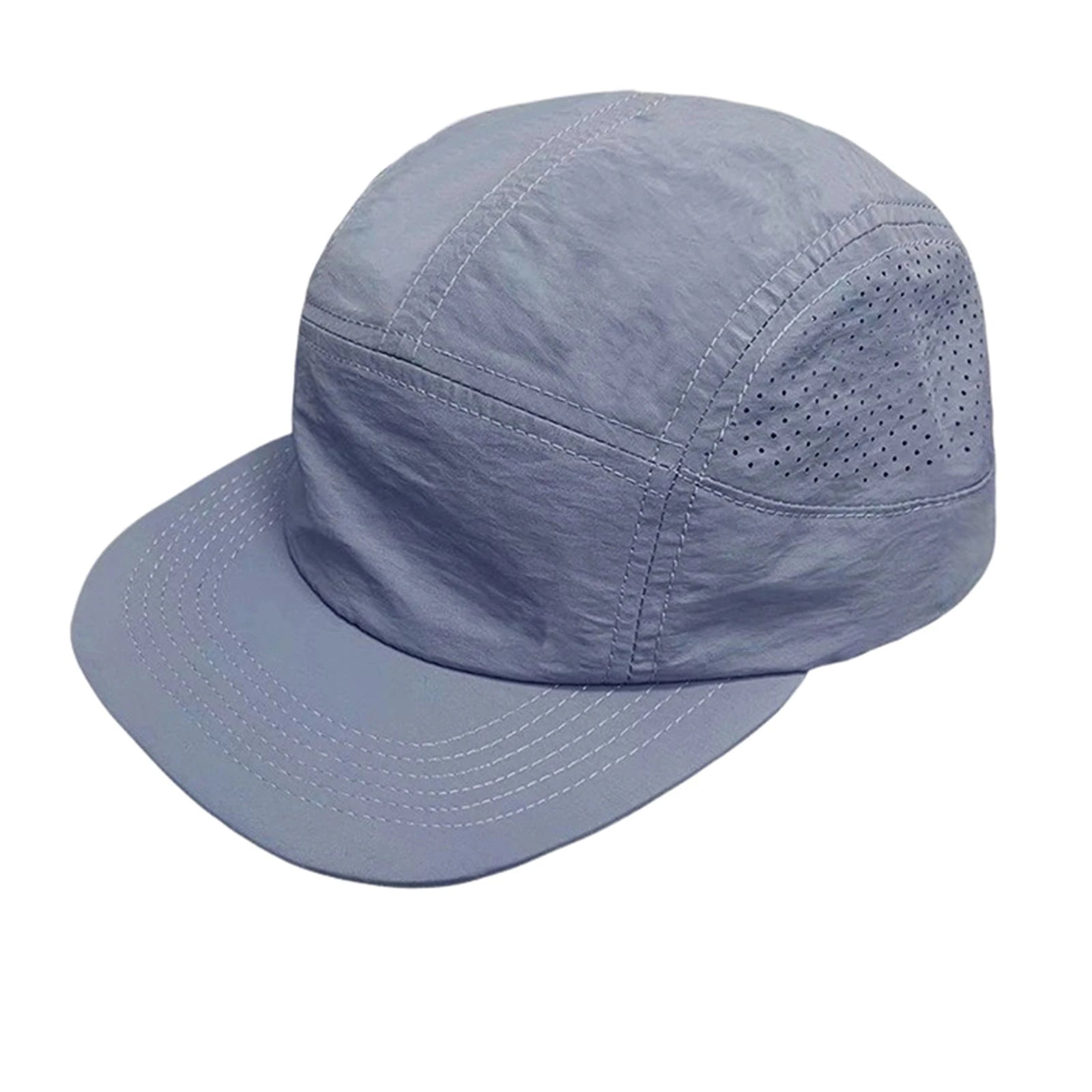 Summer Lightweight Foldable Quick Drying Sun Visor Cap for Men and Women Solid Color Outdoor Protable Hiking Running Hat Qme Blue One Size