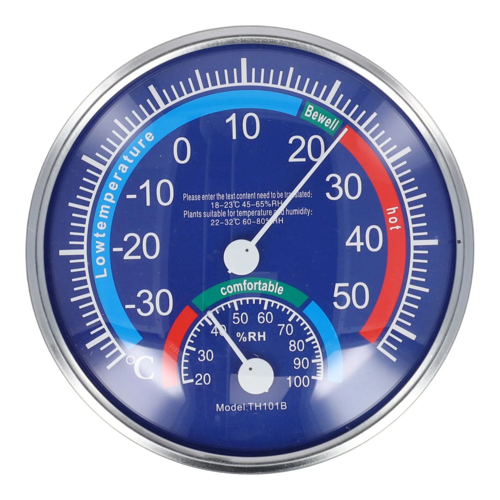 Thermometer Hygrometer Analogue Humidity Wang Hang Analog Indoor Outdoor Thermometer Hygrometer Humidity Gauge Qme blue