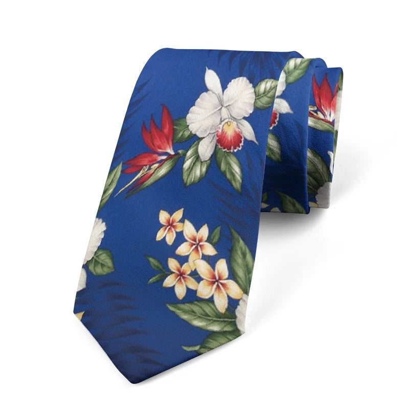 Funny Frog Sunflower Print Men's Tie Fashion Business Personality Qme style6