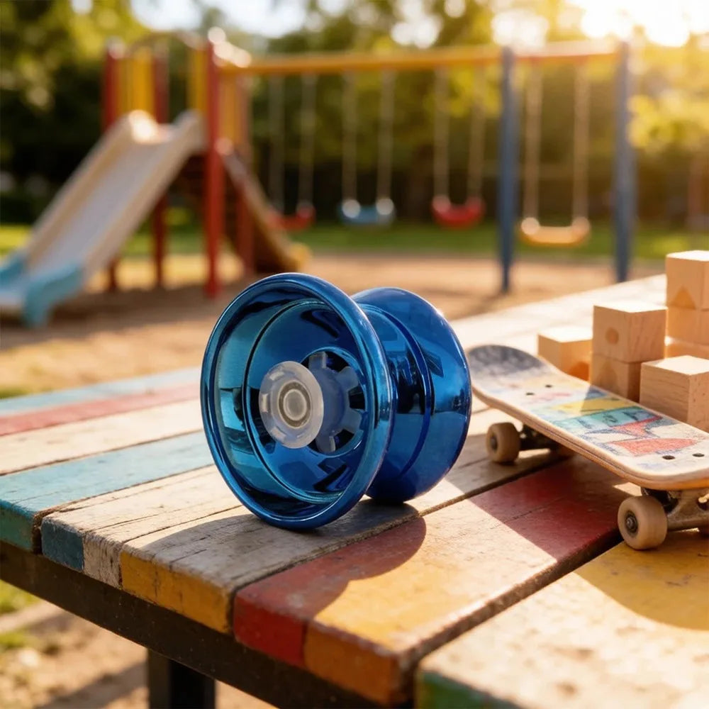 Premium Alloy Metal Yoyo, Stable Smooth Rotation, Classic Decompression Toy for Children and Amateur Players Qme