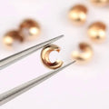 NEW 14K Gold Filled Crimp Covers 14K Gold Filled Clasps Wrapped Cord Buckle Connectors Fit Bracelet Necklace for Jewelry Making Qme Crimp Covers L-4MM 5PCS